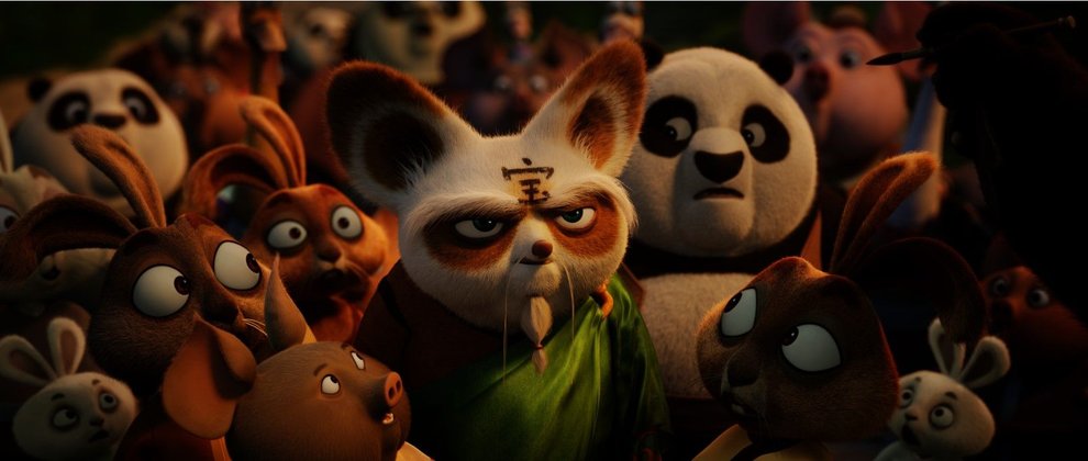 Kung Fu Panda 4: Meister Shifu ist von Pos Verhalten nicht begeistert. Kung Fu Panda 4: Meister Shifu ist von Pos Verhalten nicht begeistert.