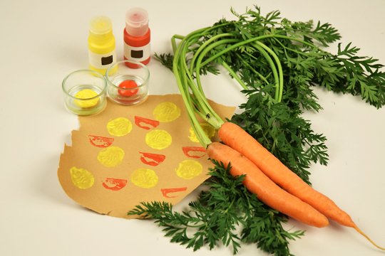 Stempel selber machen mit Karotten