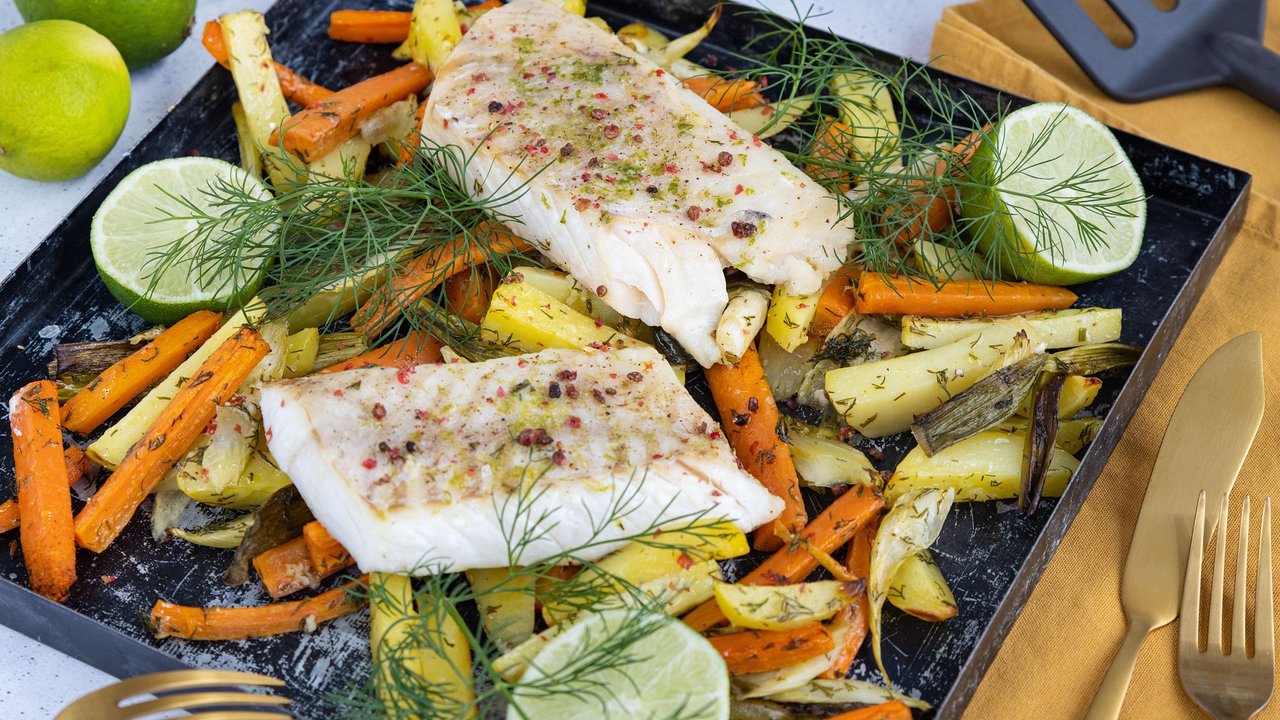 Kabeljau passt gut zu Gemüse. Dill sorgt für eine frische Geschmacksnote.