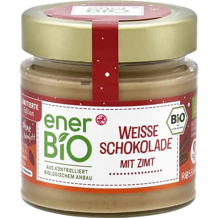 enerBiOWeiße Schokolade mit Zimt Aufstrich enerBiOWeiße Schokolade mit Zimt Aufstrich