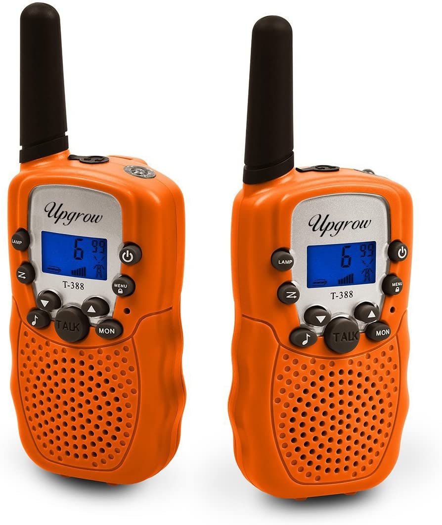 MTM 4X Walkie Talkies Kinder Funkgerät XF638 22 Kanäle PMR446 LCD Orange Radio 