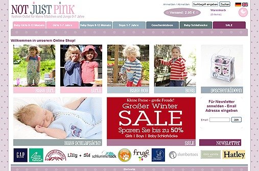 Online-Shops für Baby- und Kindermode: notjustpink