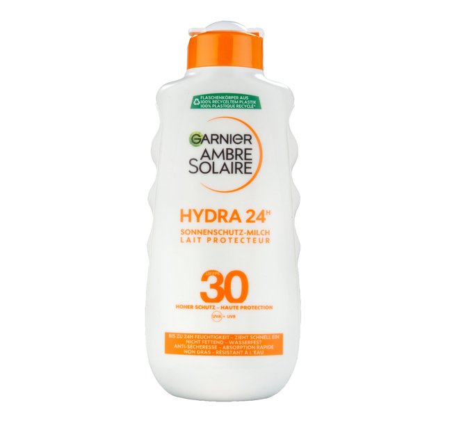Sonnencreme Test - Garnier Ambre Solaire Hydra 24h Sonnen­schutz-Milch