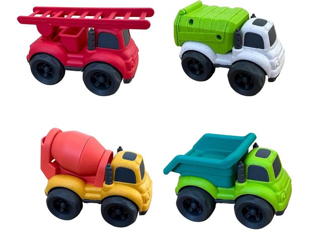 Bio Sandspielzeug – Bioplay Spielzeug Auto 4er Set