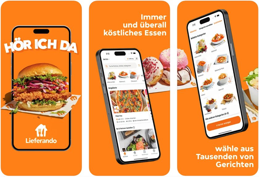 Apps für Eltern: Manchmal ist selber kochen keine Option, dann sind Lieferdienste wie Lieferando die Rettung für hungrige Familien