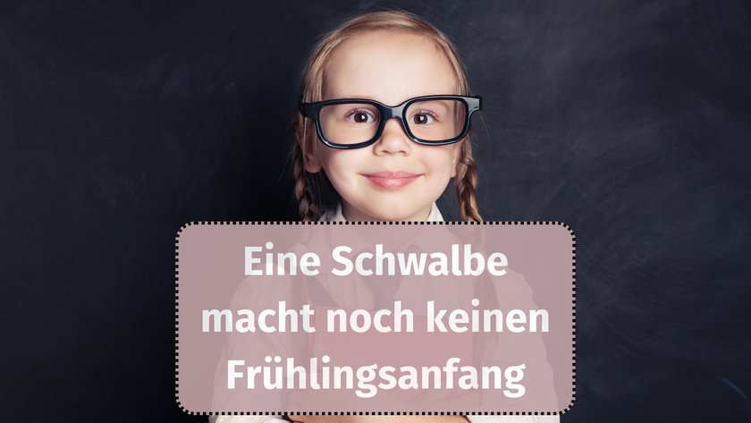 Eine Schwalbe macht noch keinen Frühlingsanfang