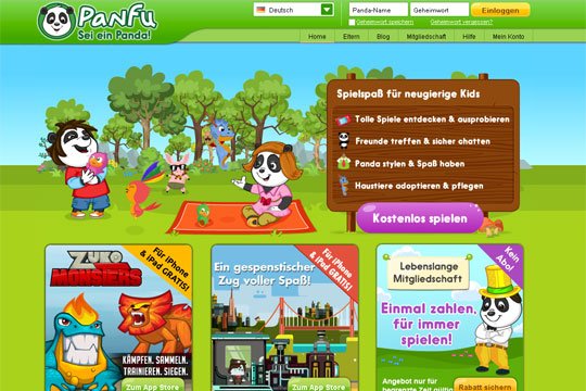 Internetseiten für Kinder: Panfu