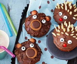 Lustige Muffins: Muffin-Igel treffen auf Muffin-Bären