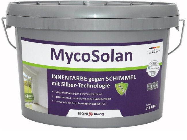 Anti-Schimmel-Farbe Testsieger – Bioni MycoSolan Innenfarbe gegen Schimmel (2,5 Liter)