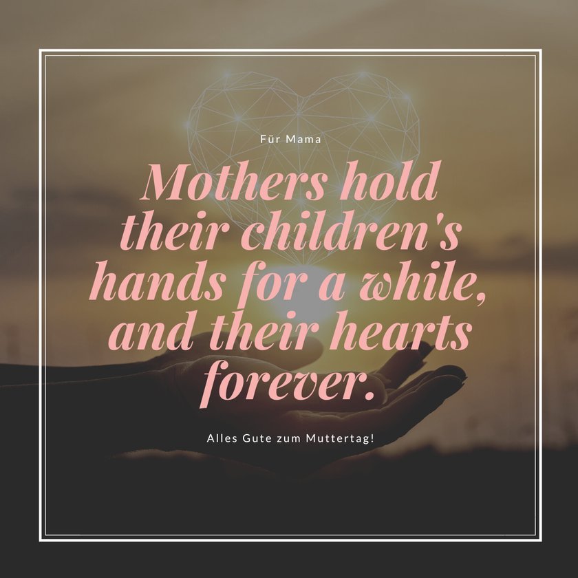 WhatsApp-Muttertagssprüche: Hände mit Herz