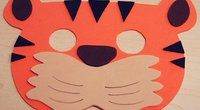 Tiger-Maske basteln für Fasching