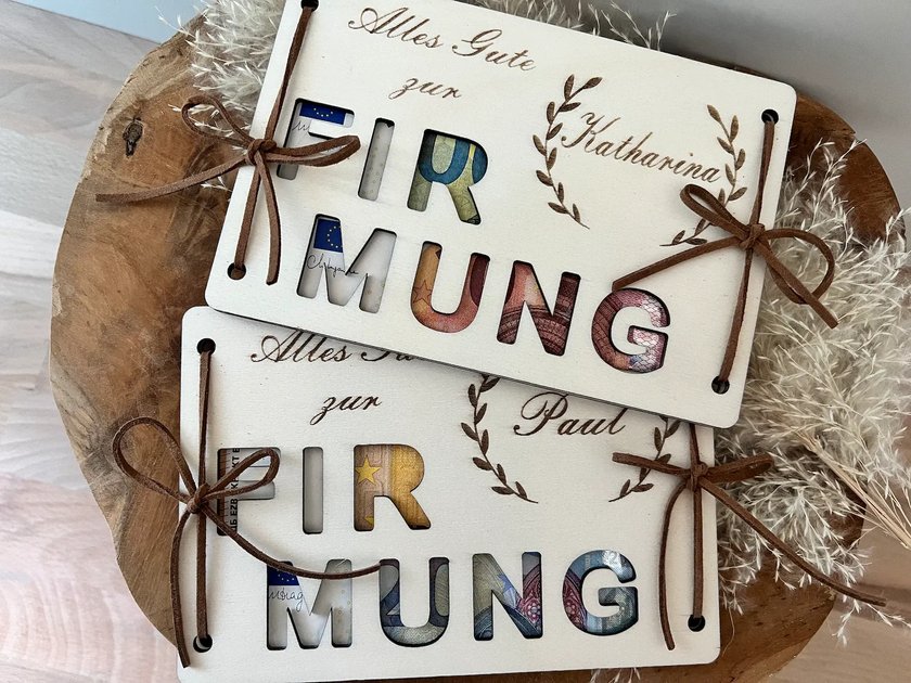 Geschenke zur Firmung - Holzkarte