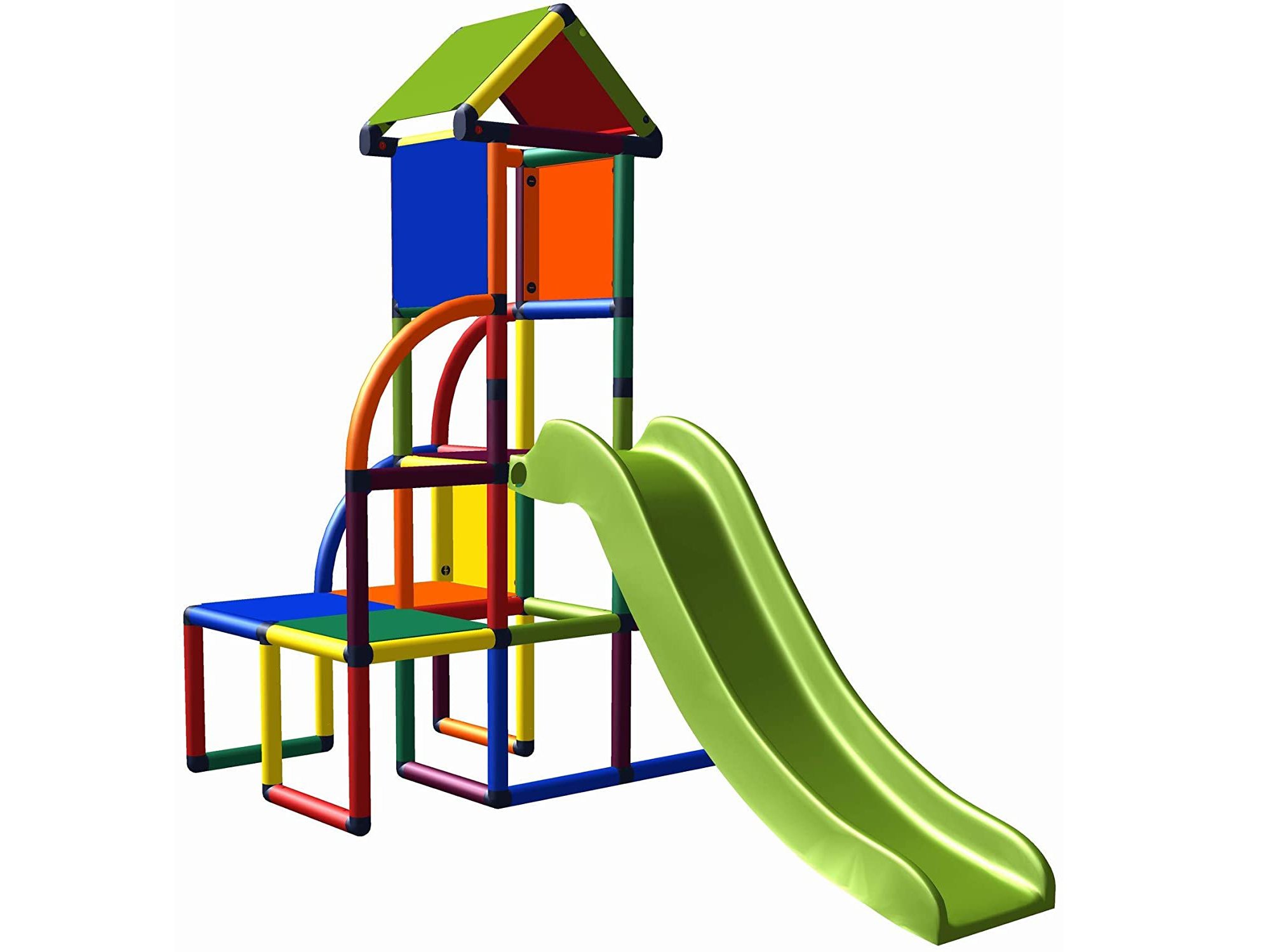 Moveandstic Spielhaus Kleinkind Baukasten 6451 Kletterturm mit Babyrutsche bunt 