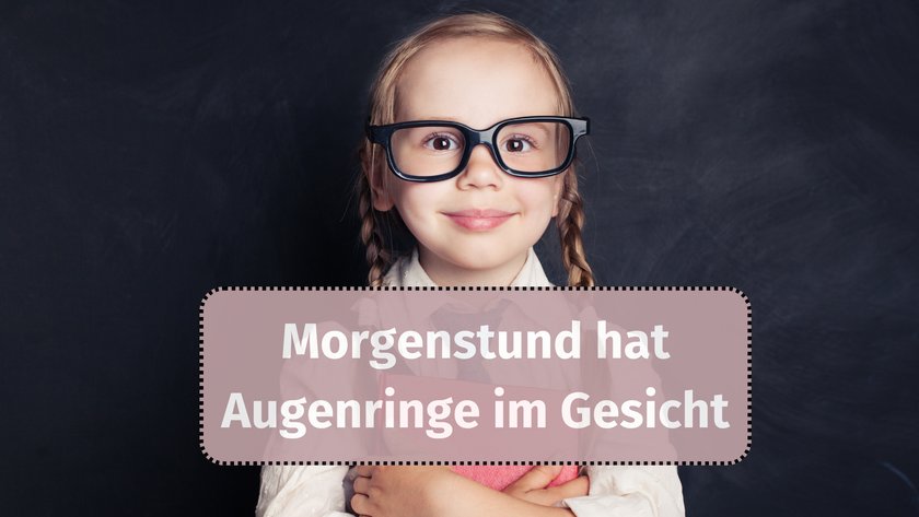 Morgenstund hat Augenringe im Gesicht