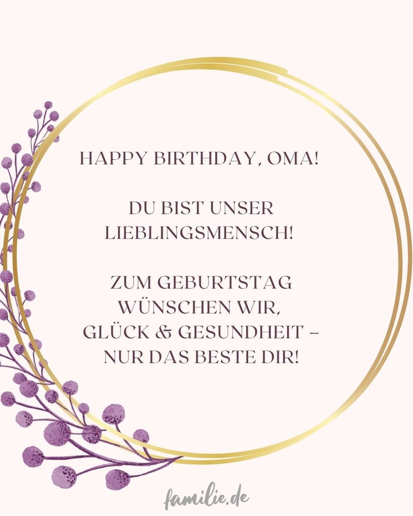 Für Oma zum Geburtstag Spruch