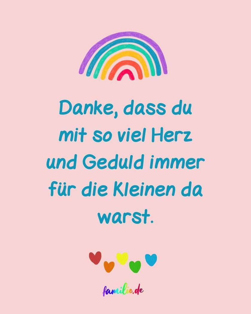 Dankesspruch Erzieherin