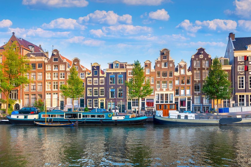 Panoramablick auf die historische Altstadt Amsterdam