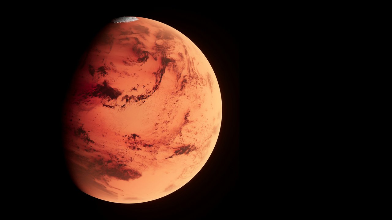 Der Mars wird auch als „der rote Planet“ bezeichnet.