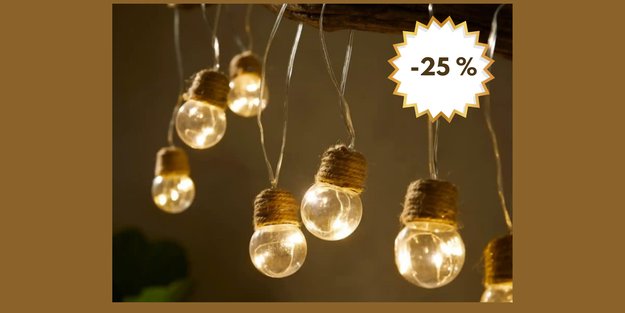 Abendritual mit Wow-Effekt: bonprix-Lichterkette 25 % reduziert