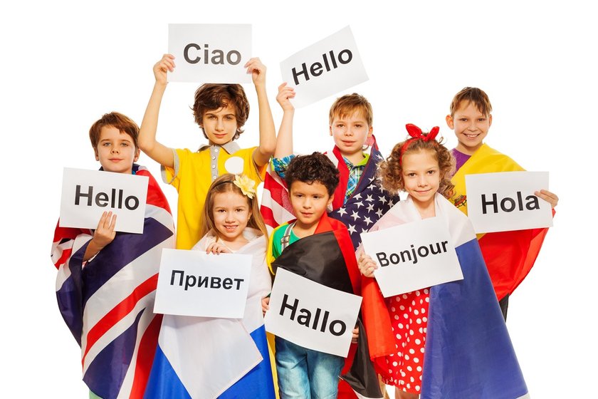 Kinder sprechen viele Sprachen