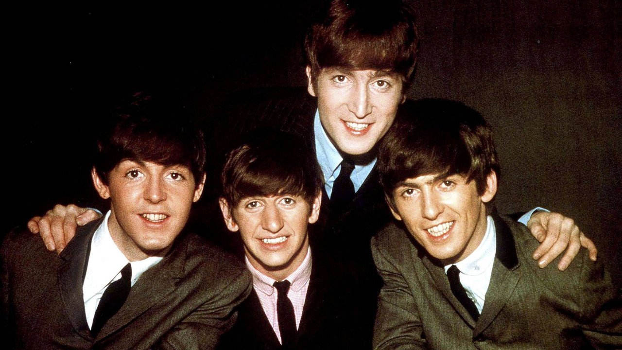 The Beatles gefärbtes Gruppenfoto aus dem Jahr 1963