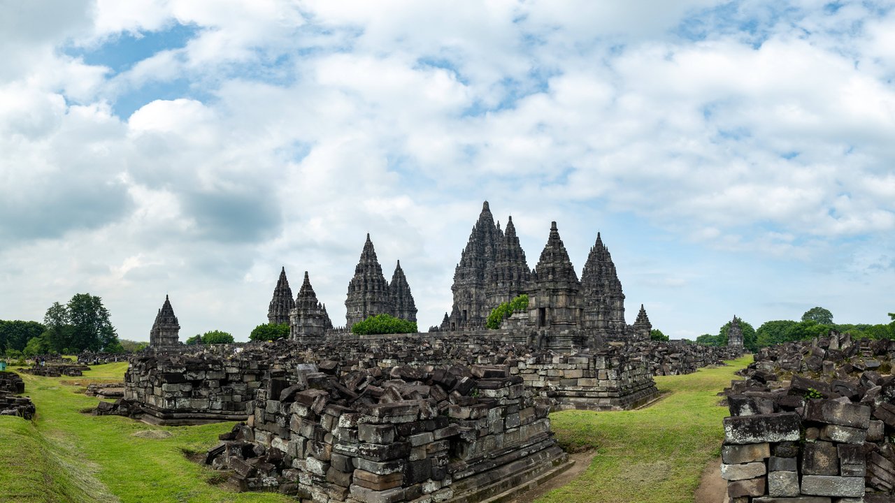 Der Prambanan Tempel in Yogyakarta, Indonesien.