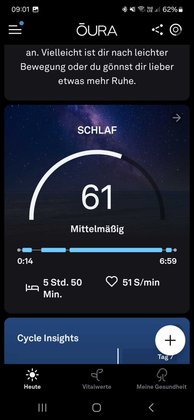 Test Oura Ring 4: Da hat wohl jemand schlecht geschlafen. Kommt mit Kindern manchmal (oft!!!) vor.