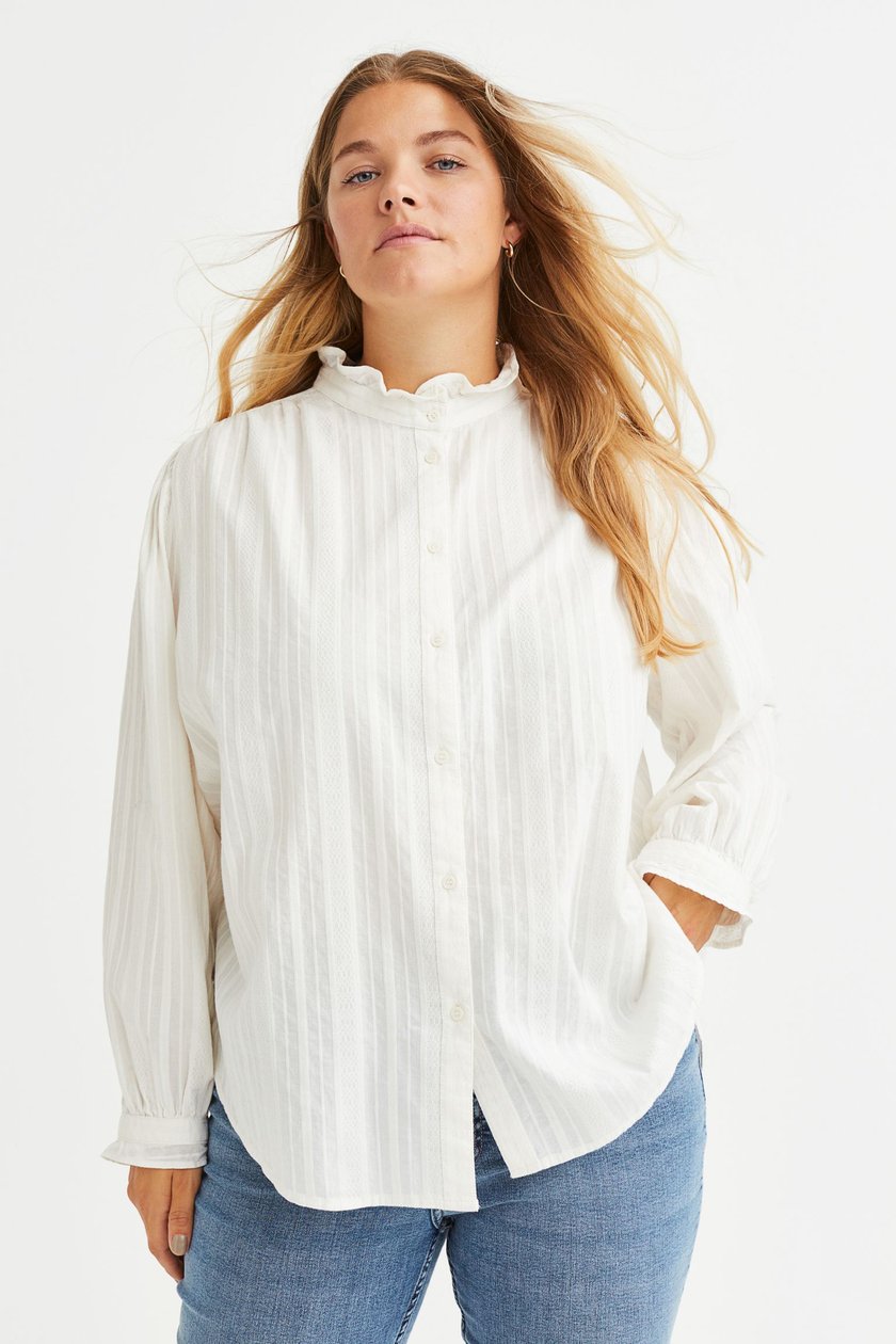 H&M+ Bluse aus Baumwollmusselin
