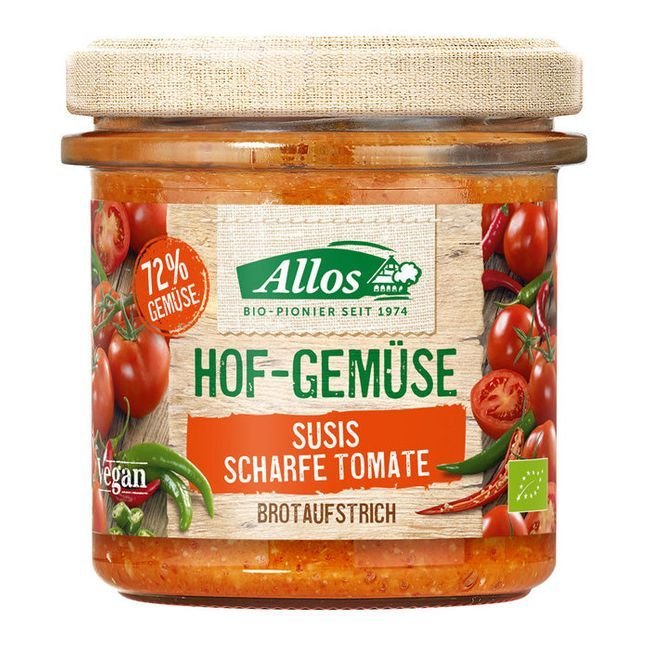 Veggie-Brotauftrich -  Allos Susis Scharfe Tomate