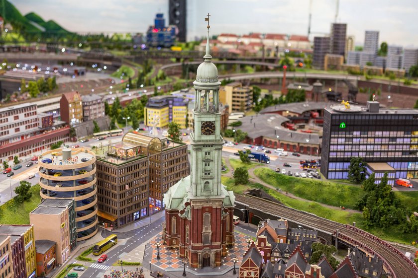 Modell der Hauptkirche St. Michaelis (Michel) in Hamburg im Miniaturwunderland Hamburg (Foto vom 16.03.2018)