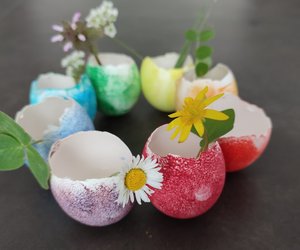 Ostereier-Upcycling: So wird aus bunten Eierschalen eine Vase