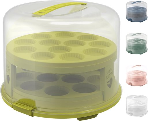 Muffins-TRansportbox von Rotho in grün