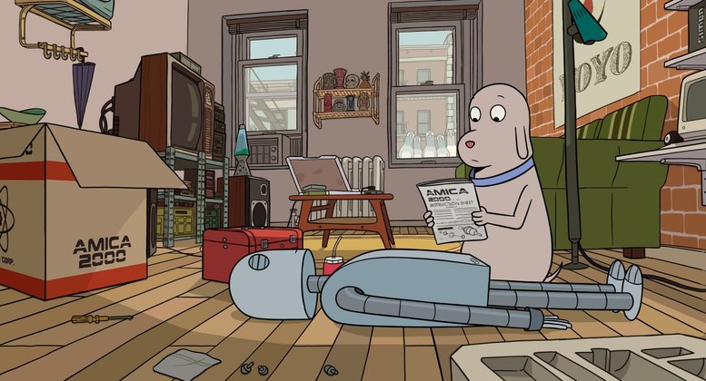 Film-Review: "Robot Dreams": Der Hund HUND ist einsam und kauft sich mit Amica 2000 einen Roboterfreund.