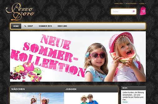 Online-Shops für Baby- und Kindermode: Pezzo D'oro