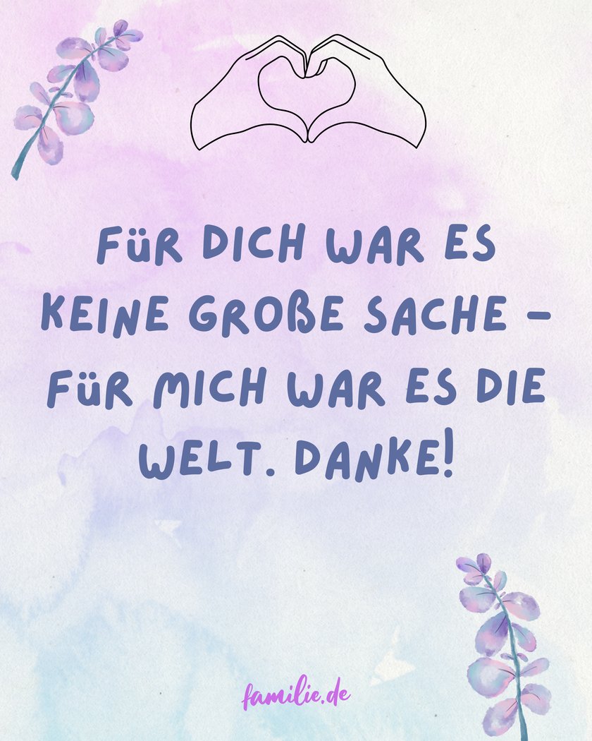 Sprüche um Danke zu sagen - die Welt