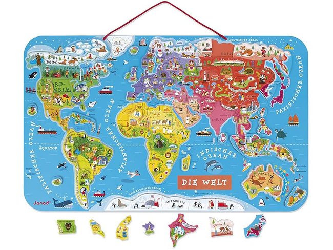 Weltkarte für Kinder – Janod Puzzle Weltkarte