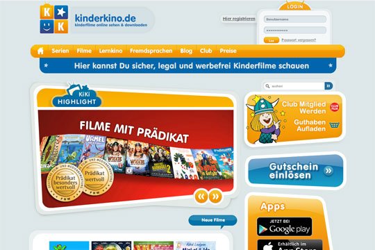 Internetseiten für Kinder: Kinderkino