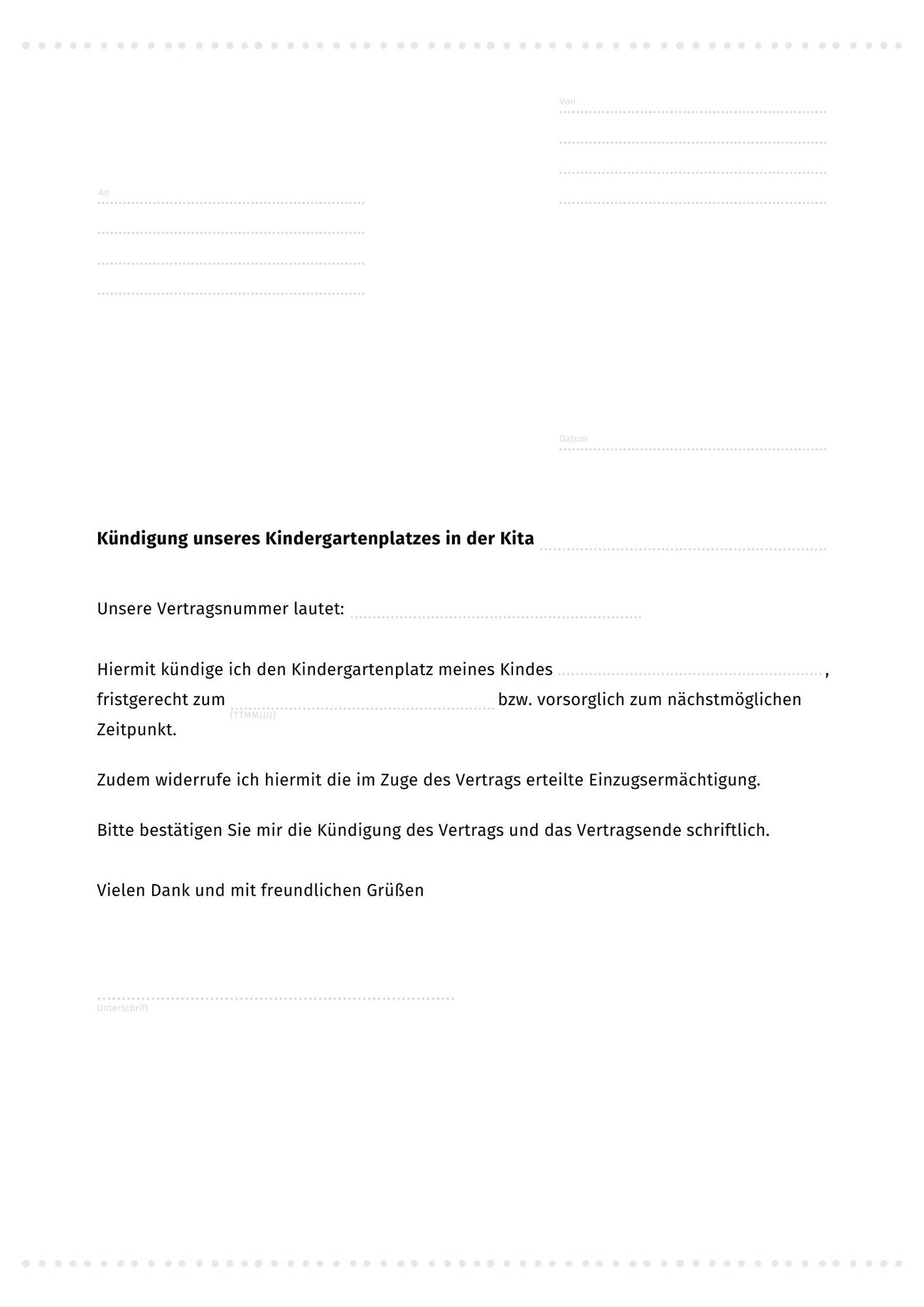 Kitaplatz kündigen: So gehst du rechtzeitig und korrekt vor