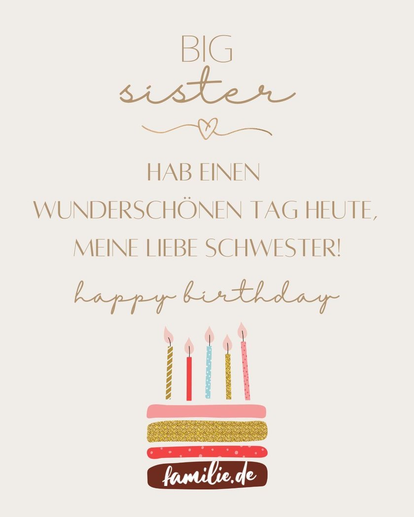 Geburtstagswünsche für die Schwester