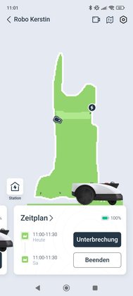 Ecovacs-App Mäh-Zeitplan