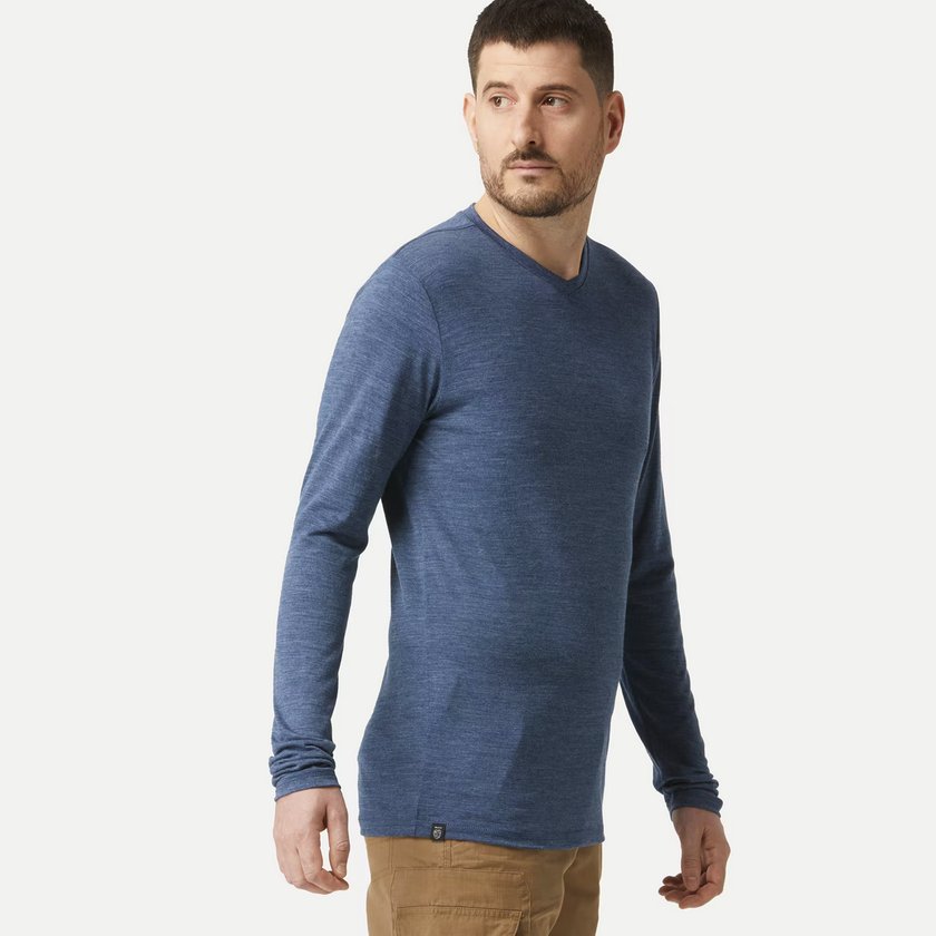 SIMONDBackpackingshirt Travel 500 langarm Merinowolle