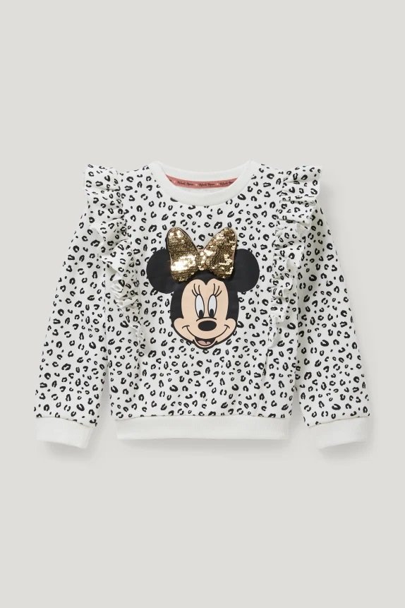 Minnie-Maus-Sweatshirt mit Leo-Print