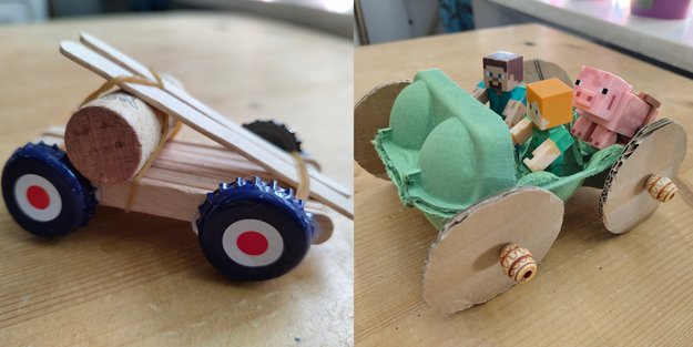 Autos basteln mit Kindern: 5 coole DIY-Ideen