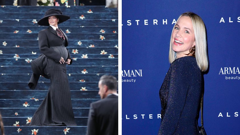 Links Rihanna mit Babykugel auf der Met Gala, rechts Svenja Holtmann