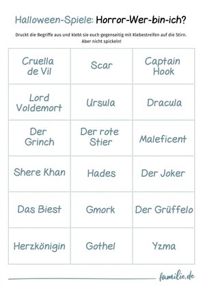 Horror-Wer bin ich für Kinder