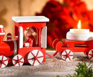 Festliche Dekoidee: Der Zug‑Teelichthalter von Bonprix bringt Freude auf den Tisch!