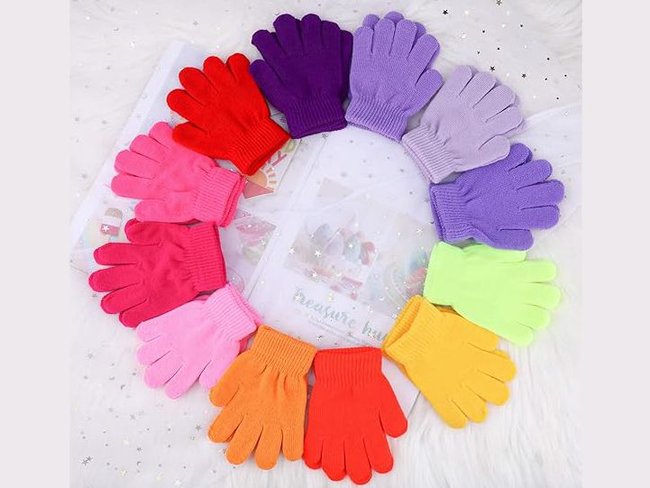 Handschuhe für Kleinkinder – QKURT 12 Paar Strickhandschuhe