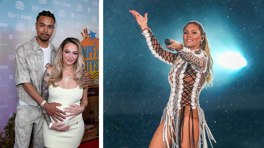Links Anita Latifi und Fabrice Neda, rechts Helene Fischer