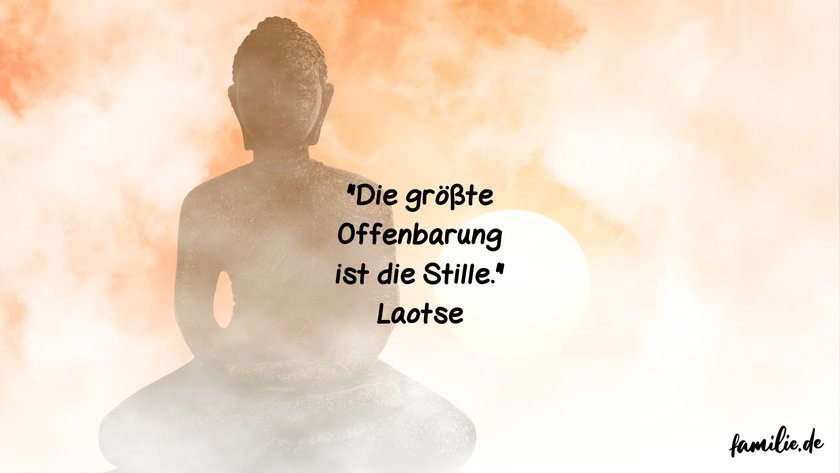 Buddha Statue mit Zitat