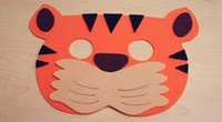 Tiger-Maske basteln für Fasching
